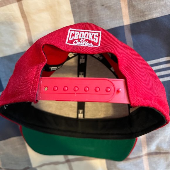Crooks and Castles Red Snapback One Size Fits Most - Picture 5 of 5